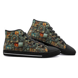 High-Top Canvas Shoes Grotesque Wall Art Mosaic