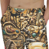 Men's Sweatpants Mechanical Head Art