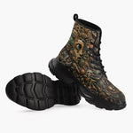 Casual Leather Chunky Boots Mechanical Head Art