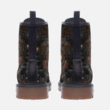Leather Boots Futuristic Circuit Board