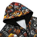 Men's Zip Up Hoodie Cartoon Robots Art