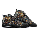 High-Top Canvas Shoes Cartoon Mechanical Steamers and Pipes