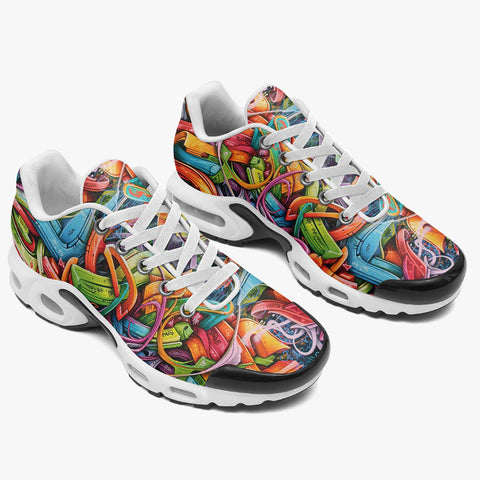 Air Cushion Sneakers Colorful Graffiti
