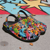 Classic Clogs Colorful Graffiti