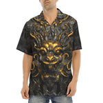 Hawaiian Shirt Golden Devil Head