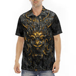 Men's Polo Shirt Golden Devil Head