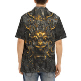 Hawaiian Shirt Golden Devil Head