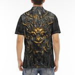 Men's Polo Shirt Golden Devil Head