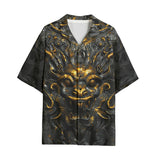 Hawaiian Shirt Golden Devil Head