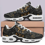 Air Cushion Sneakers Gold and Black Dragon Wall Art