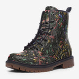 Leather Boots Colorful Engraved Pattern Print