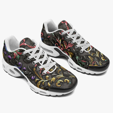 Air Cushion Sneakers Colorful Engraved Pattern Print