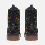 Leather Boots Colorful Engraved Pattern Print