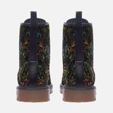 Leather Boots Colorful Engraved Pattern Print