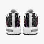 Air Cushion Sneakers Black and Purple Swirls