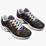Air Cushion Sneakers Black and Purple Swirls