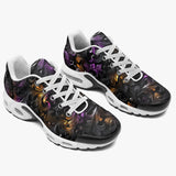 Air Cushion Sneakers Black and Purple Swirls