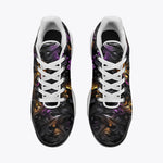 Air Cushion Sneakers Black and Purple Swirls
