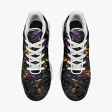 Air Cushion Sneakers Black and Purple Swirls