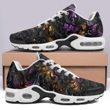 Air Cushion Sneakers Black and Purple Swirls