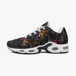 Air Cushion Sneakers Black and Purple Swirls