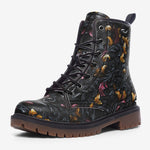 Leather Boots Black and Gold Ornament