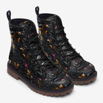 Leather Boots Black and Gold Ornament