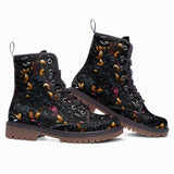 Leather Boots Black and Gold Ornament