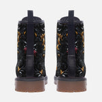 Leather Boots Black and Gold Ornament