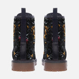 Leather Boots Black and Gold Ornament