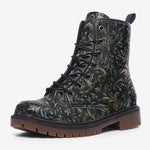 Leather Boots Abstract Swirls Pattern