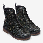 Leather Boots Abstract Swirls Pattern