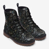 Leather Boots Abstract Swirls Pattern