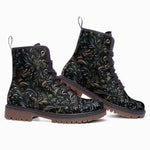 Leather Boots Abstract Swirls Pattern