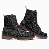Leather Boots Abstract Swirls Pattern