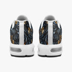 Air Cushion Sneakers Colorful Swirls on Black