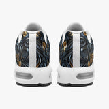Air Cushion Sneakers Colorful Swirls on Black