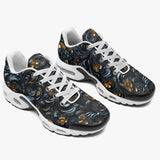 Air Cushion Sneakers Colorful Swirls on Black