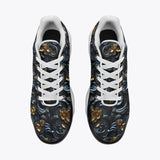 Air Cushion Sneakers Colorful Swirls on Black