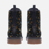 Leather Boots Colorful Swirls on Black
