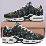 Air Cushion Sneakers Colorful Swirls on Black