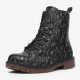 Leather Boots Damask Textured Ornament