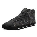 High-Top Canvas Shoes Damask Textured Ornament