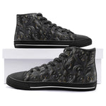 High-Top Canvas Shoes Damask Textured Ornament