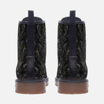 Leather Boots Damask Textured Ornament