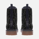 Leather Boots Damask Textured Ornament