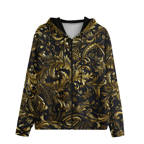 Men's Zip Up Hoodie Golden Ornament