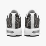 Air Cushion Sneakers Gray Engraved Pattern Print
