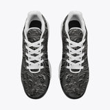 Air Cushion Sneakers Gray Engraved Pattern Print