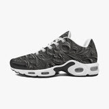 Air Cushion Sneakers Gray Engraved Pattern Print